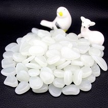 50100300pcs 어두운 돌 빛나는 돌 형광 밝은 자갈 수족관 정원 장식에 대 한 빛나는 돌, 300개, 하얀색, 씨엔