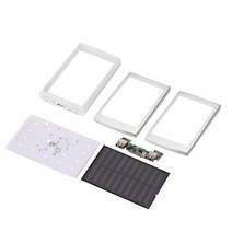 태양광 충전기 패널 멀티 컬러 듀얼 usb led pcba 회로 기판 폴리 실리콘 태양 광 발전 패널 휴대용 홈 diy 태양 전지 패널 18650 배터리 충전기, 은색 DIY