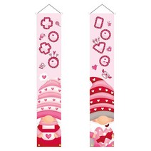 WJSHOP 해피 발렌타인 데이 가든 플래그 장식 실내 야외 휴가 기념일 발렌타인 데이 파티를위한 로맨틱 홀리데이 배너, B, 폴리에스터