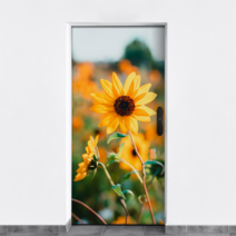 웰텍스 방문 시트지 현관문 리폼 꽃 디자인 UV실사, 꽃시트08