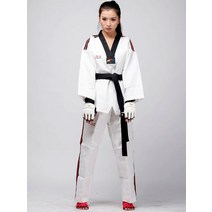 태권도 뱃지 기본 유니폼 푸엄넥 도복 무술 Jujitsu 학교 아카데미 푸스 훈련, [01] White