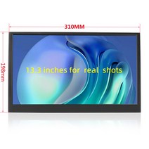 터치 패널 휴대용 모니터 15.6 " 울트라 클리어 1920x1080 노트북 USB C HDMI 게임 컴퓨터 디스플레, 01 13.3  1080p_01 미국 플러그