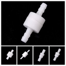 체크 밸브 역류방지 스윙 볼 1pcs 흰색 4mm6mm8mm10mm12mm 플라스틱 편도 인라인 연료 가스 액체 물, 6mm