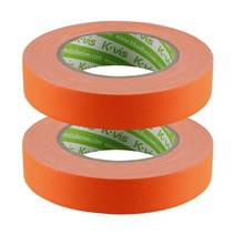 kvis 게퍼 개퍼 테이프 gaffer tape 25mm x 25M, 형광오렌지 2개
