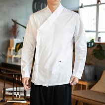 올데이퀸 남자 데이트 캐주얼 차이나카라 남방 셔츠 남성 자수 교차넥 빈티지 차이나 국조 라지