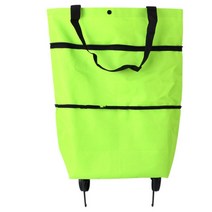 동네 할머니 접이식 구루마 캐리어 시장 바구니 카트, 1개, 그린