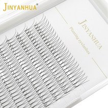 JINYANHUA 3D 소프트 내추럴 밍크 속눈썹 수제 프리메이드 볼륨 팬 연장 메이크업 팜므 인조 3 줄 12 줄, 01 0.10mm_05 12mm_03 C, 01 2D 12rows
