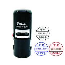 원형 R-524D 24mm 샤이니 날짜스탬프 고무인 자동스탬프, 청보라(기본색)
