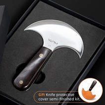 WUTA 가죽 칼 울트라 샤프 라운드 헤드 공예 스카이빙 커팅 도구 DIY 핸드메이드 수석, 2주소요, Leather Round Knife