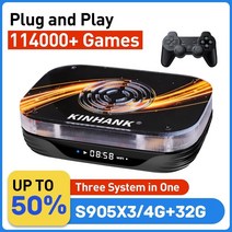 PC VR 기기 기계 게임기 컴퓨터슈퍼 콘솔 x3 플러스 레트로 게임 콘솔 hd tv, 64g 게임패드 키보드, 에게