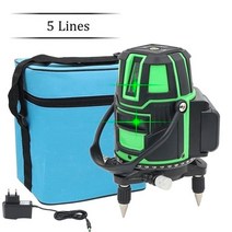 레이저레벨기 삼각대 리튬 이온 배터리가 있는 레이저 레벨 235 녹색 수직 수평 레이저 셀프 레벨링 회전 라인 레이저 측정 도구 56, 협력사, 5줄