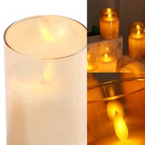 로맨틱 유리병 LED 캔들 무드등(12.5CM) (브라운) 10대친구생일선물 친구결혼선물