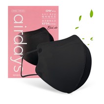 에어데이즈 보건용 마스크 블랙 C타입 중형 KF94, 1매입, 50개