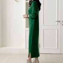 오슈 여성 겨울 색감좋은 폴라 캐시미어 고급스런 롱원피스