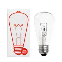 일광전구 백열등 에디슨전구 ST55 60W 투명, 전구색