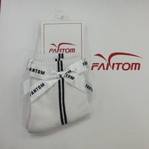팬텀 골프 여성 리본포인트 배색 라인 중목양말., F