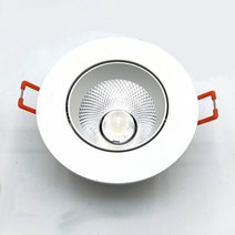 더쎈 3인치 8W 매입등 COB 타입 일체형 플리커프리, 전구색(노랑)