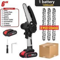 전기톱 소형 무선 휴대용 전기 목재 분할 브러시 정원 과수원용 한 손 목공 21V 6 인치 tools 전동공구 원형톱 목공공구 충전톱 직소기 컷소 전동톱 원예 도구 충전식 엔진톱, 10.6INCH TYPE2 1B SET1