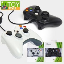 토이스타일 XBOX 360 PC용 게임패드 유선컨트롤러 조이스틱, Free/XBOX360게임패드_화이트|박스|