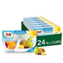 Dole Fruit Bowls Cherry Mixed Fruit 돌 프룻 볼 체리 믹스 4oz(113g) 24팩, 113g