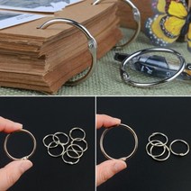 단어장 낱말카드 종이 묶음 제본 링 고리 쇠링 O링 열쇠고리 서류 문서 정리 똑딱 집게링 클립 카드링 원형 실버 고정 연결고리 독서 카드 책 만들기 쇠 걸이 오링, 사이즈, 대 5P