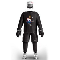 아이스하키장비 H80 시리즈 맞춤형 아이스 하키 연습 저지 및 대형 스트리트 셔츠-모든 사이즈 가볍, 04 jersey_09 Youth Goalie cut