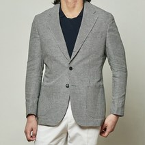 바톨리니 남자 봄 여름 하운드투스 체크 린넨 자켓 블레이저 아우터