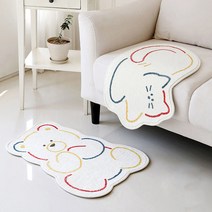 MDIV 2장세트 애니멀 베이직 미끄럼방지 발매트 미니러그-RS02
