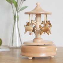 회전목마 오르골 결혼10주년선물 300일선물 우드오르골