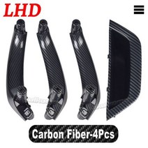 호환 실내 외부 문 손잡이 도어 핸들 인테리어 풀 팔걸이 패널 커버 보관함 LHD RHD BMW X3 X4 F25 F26 2011-2017 용, LHD-Carbon Fiber