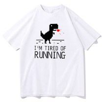 아두이노 Frontend 프로그래머 셔츠 Chrome Dino Geek 해커 코더 선물 웹 개발자 Tshirt Mens Cotton Tee I, 08 White_03 L