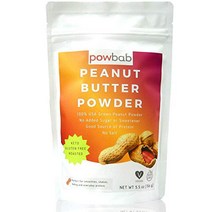 powbab Peanut Butter Powder from 100% USA Grown Organic Peanuts. No Added Sugar Low Fat Keto Peanu, 1