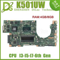 KEFU K501UW ASUS K501UWK K501UQ K501UXM 노트북 마더 보드 I3-I5-I7-6th Gen GT940M GTX960M GTX950M 4GB 8GB-RA, [10] I7-6th 950M 960M 8GB