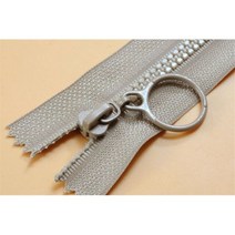 [케이로] 338085 펑크 아니 3 수지 지퍼 바느질 장식 컬러 풀러 침낭 의류 액세서리 IQ002, Closed tail 25cm, Light Khaki