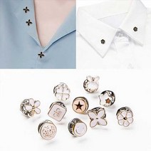 서연브로치^^~패션브로치10p^^~패션단추 매너 크리스탈 진주 오픈 방지 브로치^^~ 10p 시리즈1 ~~, 4번 진주 10p