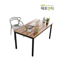 에프앤디 TS 04-W1500 강화유리 책상 사무용책상, 발티모/블랙