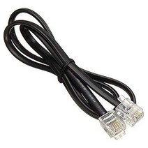 NEORTX RJ11 to RJ11 케이블 0.9m(3피트) 1미터 전화 코드 전화 라인 연장 코드 케이블 와이어 수 - 수 RJ11 6P4C 유선 전화 팩스 기계용 모듈러 플러, Black