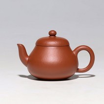 명품 자사호 중국 고급 차호 이싱 유명한 순수 손으로 만든 광석 황토 스케치 찻 주전자, 80CC 주홍 배 모양