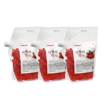 Cafe fruit 국산 딸기함량80% 프리미엄 수제딸기청 사월의 딸기, 3팩
