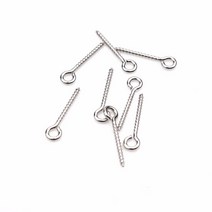 쥬얼리 만들기 부자재 diy 소품 100 개/몫 4x19mm 금속 9 모양 후크 작은 구멍 나사 Diy 보석 만들기 액세서리