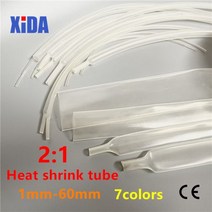 1 미터 2:1 열 수축 튜브 투명한 랩 와이어 키트 판매 커넥터 케이블 슬리브 DIY 수리, 4mm, Black