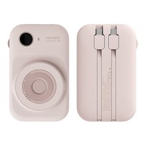 LIBERFEEL T-49 샤오미 리버필 맥세이프 마그네틱 유선+무선 겸용 보조배터리/10000mAh/케이블 포함/22.5W 쾌속충전/디지털 잔량 표시, 핑크