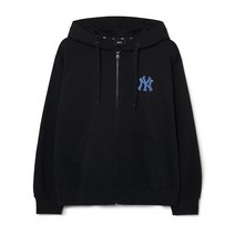 베이직 백빅로고 오버핏 후드 집업 NY (Black)