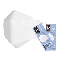 국산 KF80 비말차단마스크 50매(2박스) 대형 화이트 의약외품 식약처인증 개별포장 황사 방역용 마스크 IP