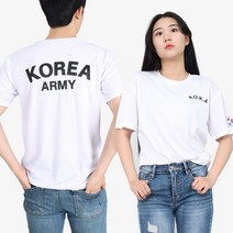 쿨드라이 ROKA 로카티 반팔티 흰색 군인 군용 티셔츠