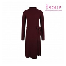 [SOUP] [숲]() 플리티드 모크넥 니트 원피스(SWBOKCA)