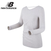 뉴발란스 티셔츠 여성 스튜디오 긴팔티(NBND746432_WHITE)_화이트