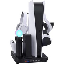 1. Fifilion 2021년 신형 PS5 PSVR 세로 스탠드 PS5 컨트롤러와 PlayStation move 충전기 VR 헤드셋 헤드, One Size_One Color, 상세 설명 참조0