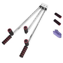 혼자하는 다리찢기 3 바 다리 들것 조정 가능한 분할 스트레칭 기계 스테인레스 스틸 홈 요가 댄스 운동 유연성 훈련 장비 126825, 6 구멍 조정