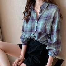 [수맘]ZF40 민트체크셔츠